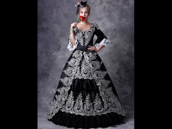 victorian-dress-costume-womens-black-hooded-masquerade-ball-gowns-royal-victorian-era-clothing-retro-1