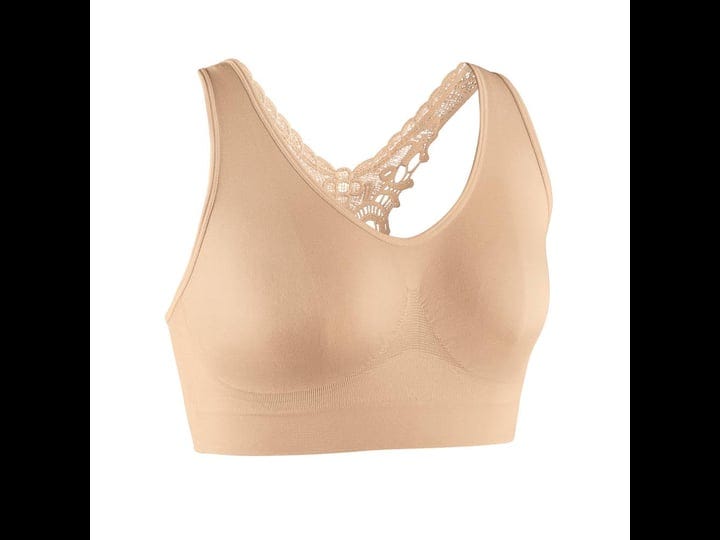 collections-etc-womens-seamless-lace-butterfly-racerback-bra-soft-nylon-with-slip-on-design-nude-lar-1