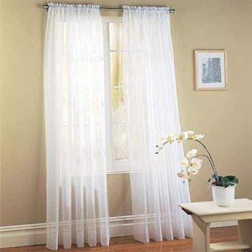 Sheer Luxury Kitchen Window Curtains (2 Piece Set) | Image