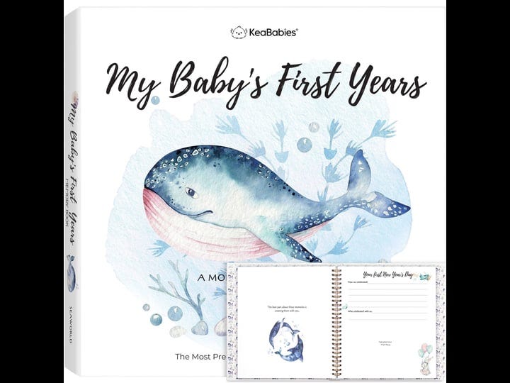 keababies-first-5-years-baby-memory-book-journal-90-pages-hardcover-keepsake-milestone-baby-book-sea-1