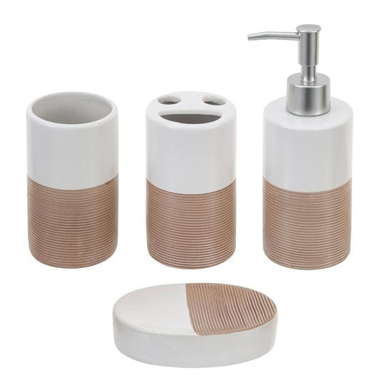mygift-bathroom-accessories-set-deluxe-4-piece-white-beige-ceramic-bath-accessory-set-with-soap-pump-1