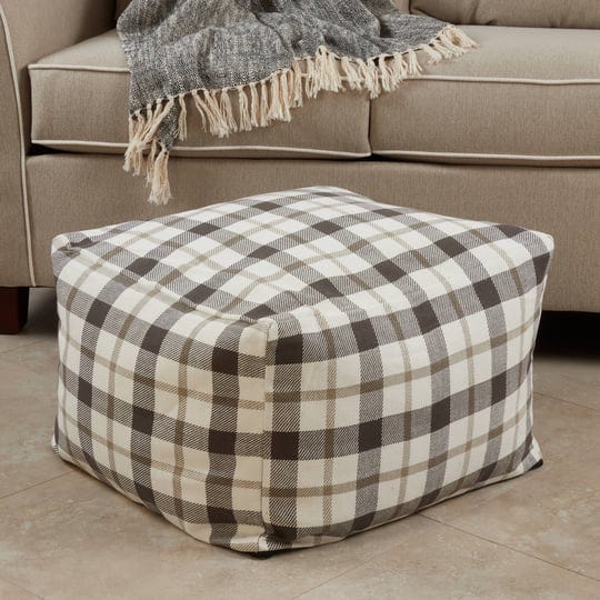 saro-lifestyle-floor-pouf-with-plaid-design-1