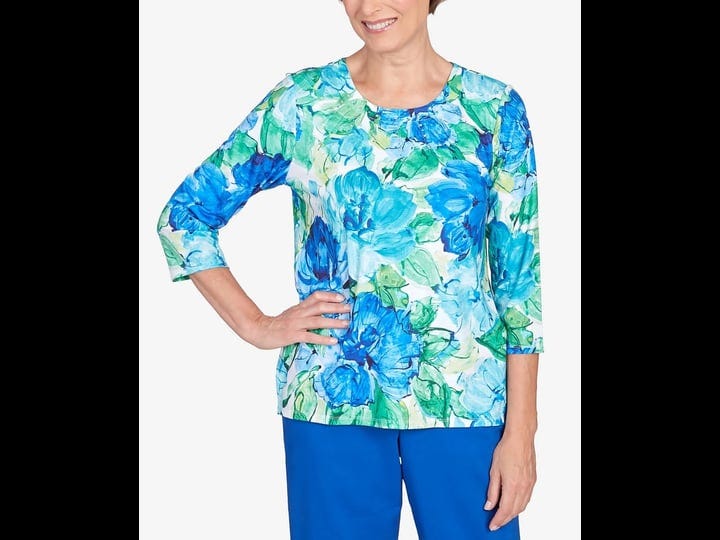 alfred-dunner-petite-tradewinds-watercolor-flower-pleated-neck-top-multi-size-pl-1