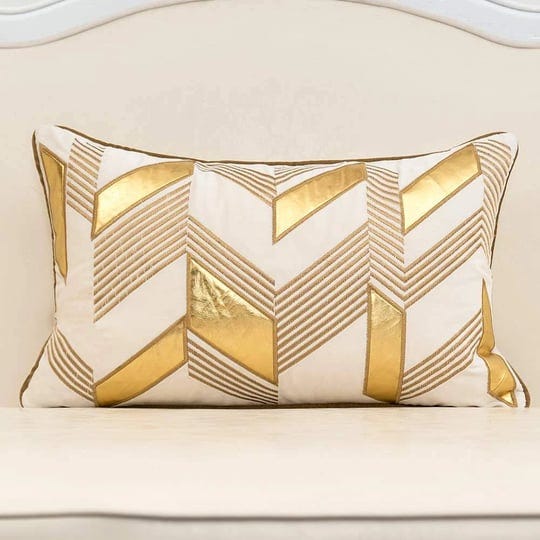 alerfa-12-x-20-inches-white-geometric-gold-leather-striped-cushion-cases-embroidery-modern-throw-pil-1