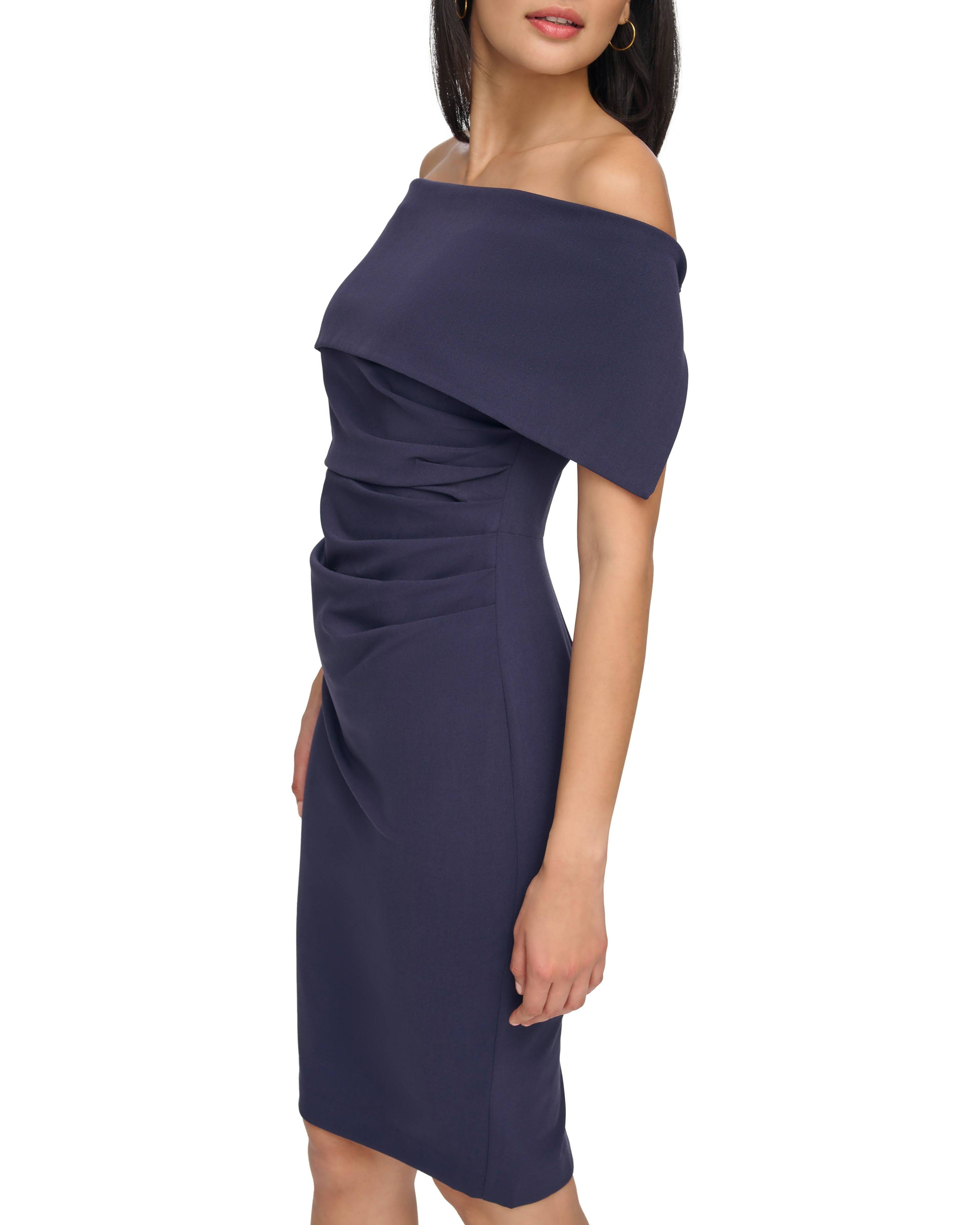 Attractive, Well-Made, and Comfortable Off-the-Shoulder Sheath Dress | Image