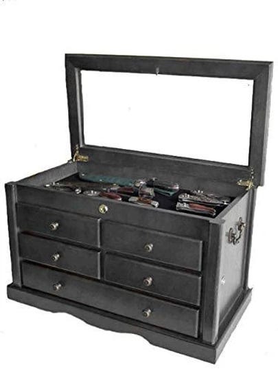 displaygifts-collectors-choice-solid-wood-knife-display-case-tool-storage-cabinet-w-5-drawer-gallery-1