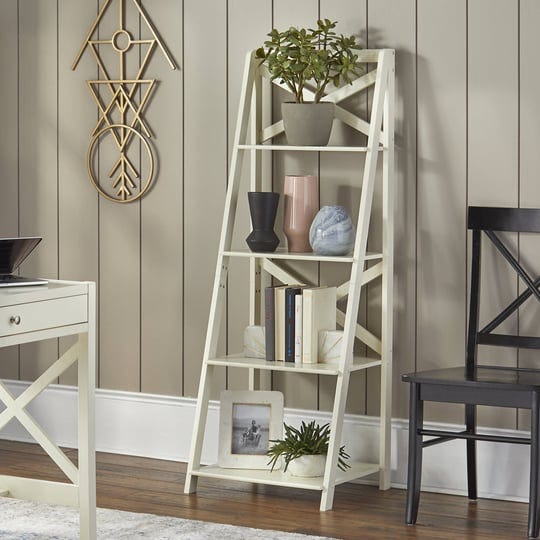 x-4-tier-shelf-ladder-bookcase-white-1