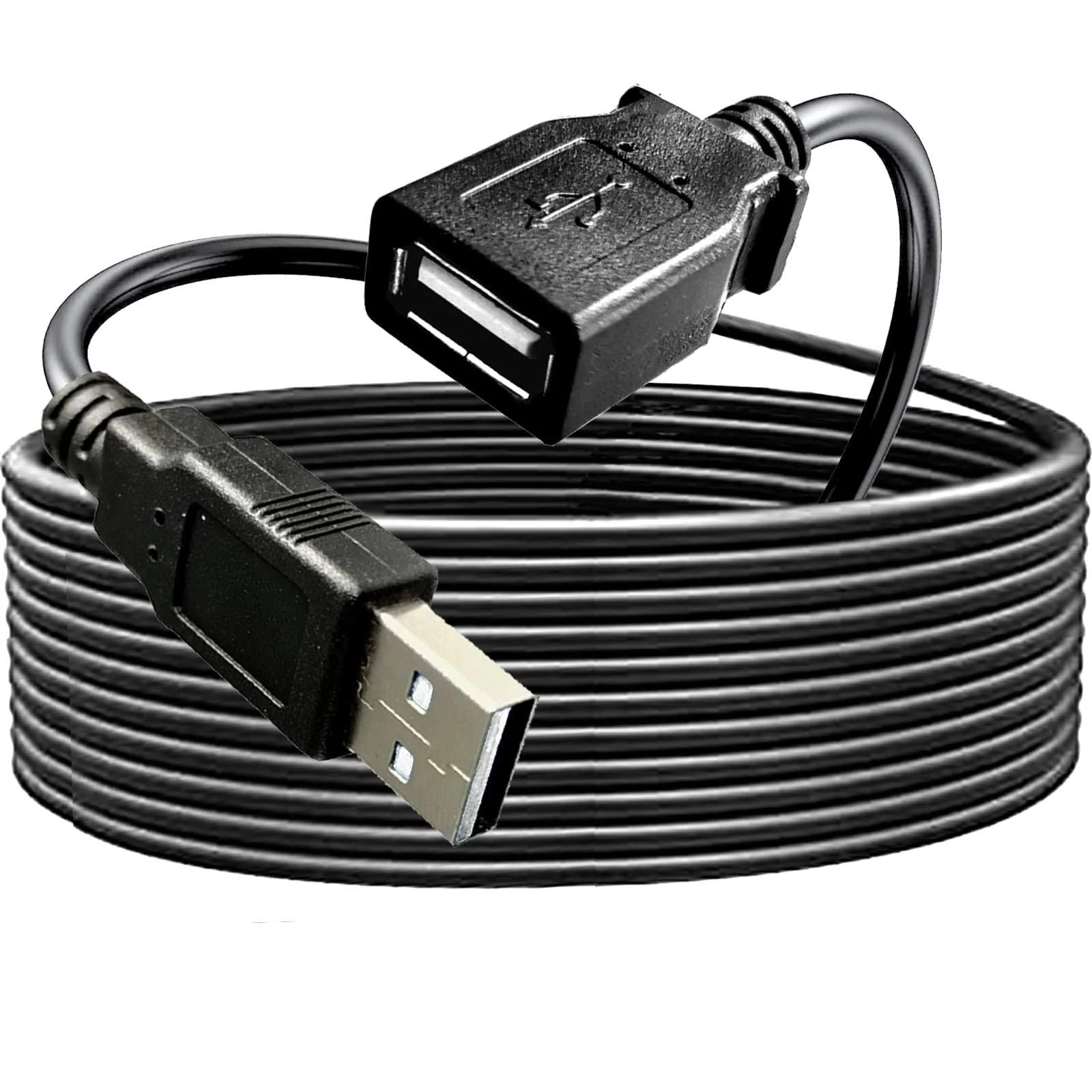 Fast Data Transfer USB Extension Cable - 30FT, Gold-Plated Connectors, Broad Compatibility | Image