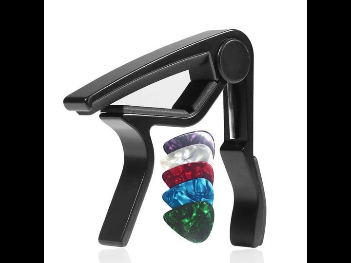 wingo-guitar-capo-for-acoustic-and-electric-guitars-with-5-picks-for-free-black-1