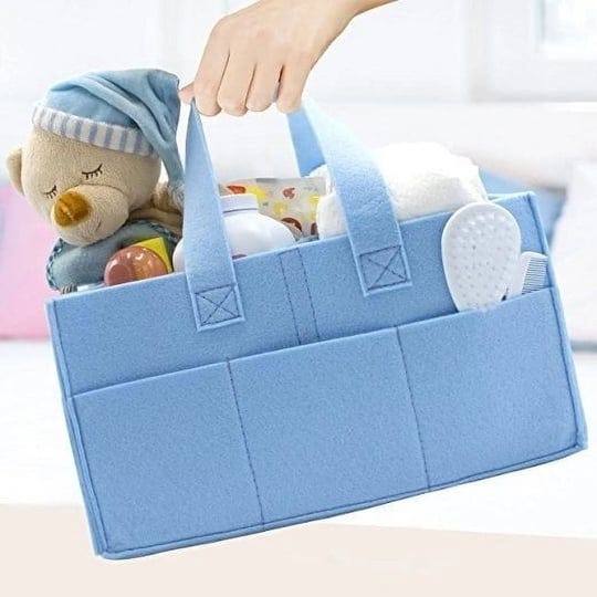 sorbus-foldable-felt-nursery-caddy-organizer-blue-1