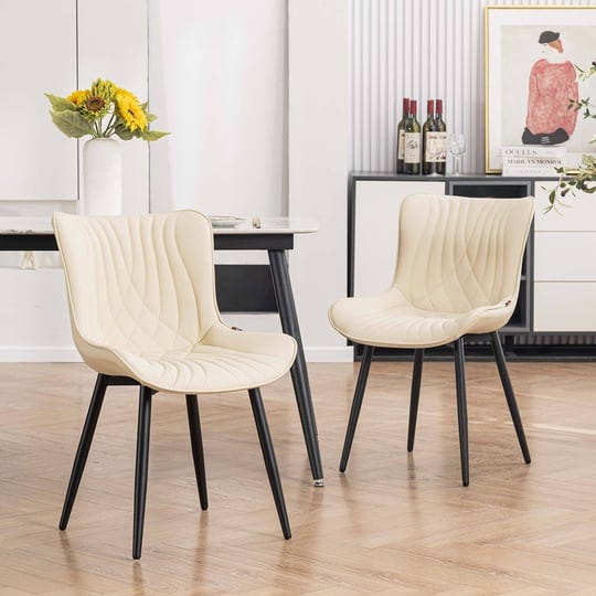 youtaste-dining-chairs-set-of-2-upholstered-mid-century-modern-kitchen-dining-room-chairs-armless-fa-1