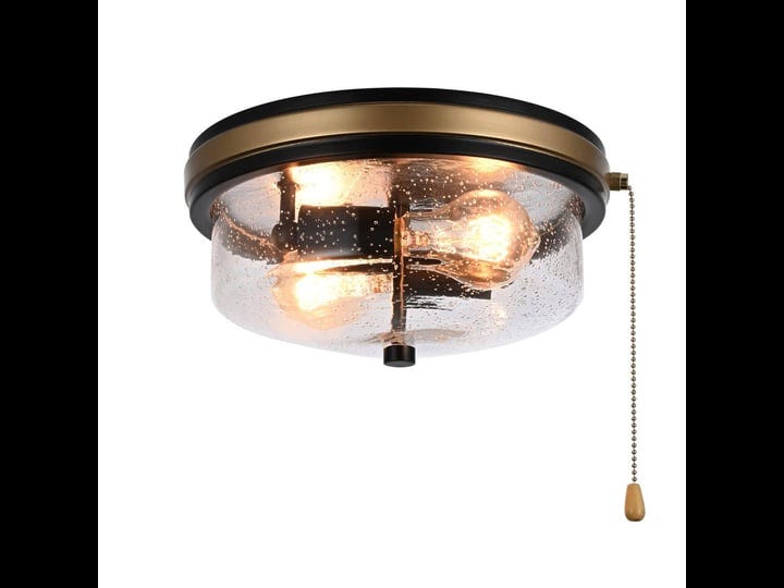 spacethree-industrial-farmhouse-close-to-ceiling-light-fixture-with-pull-chain-matte-black-2-light-f-1