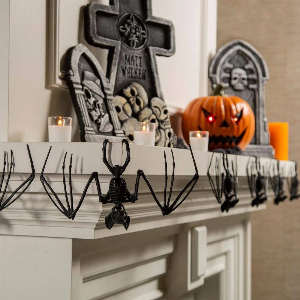 Creepy Hanging Bat Skeletons for Halloween Decorations | Image