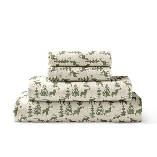 brielle-home-100-cotton-flannel-sheet-set-queen-deer-ivory-1