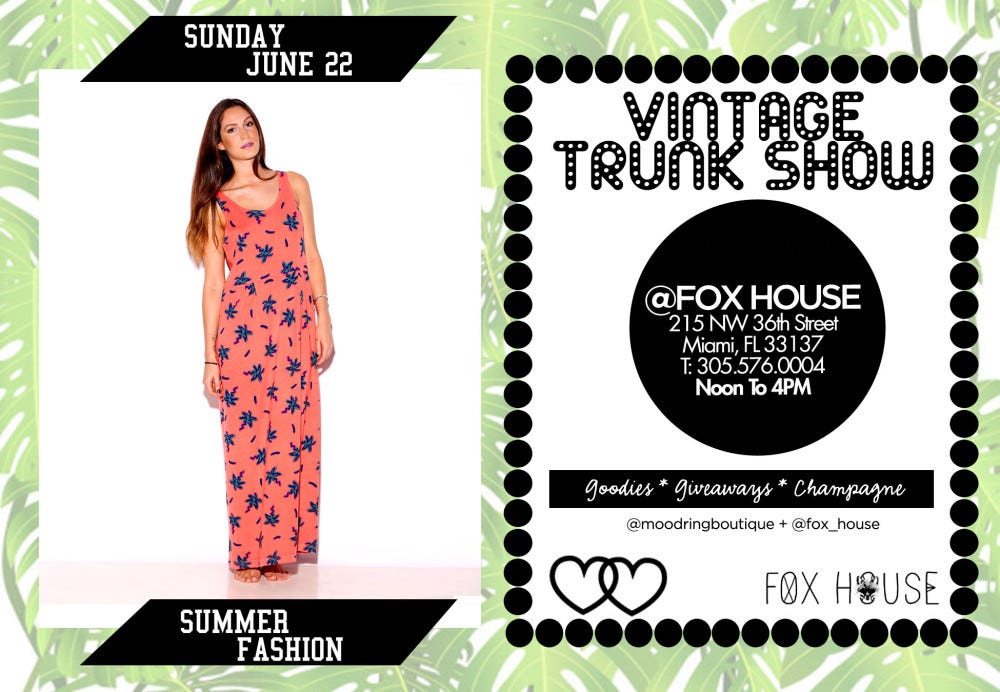 Fox House Trunk Show Flyer 2