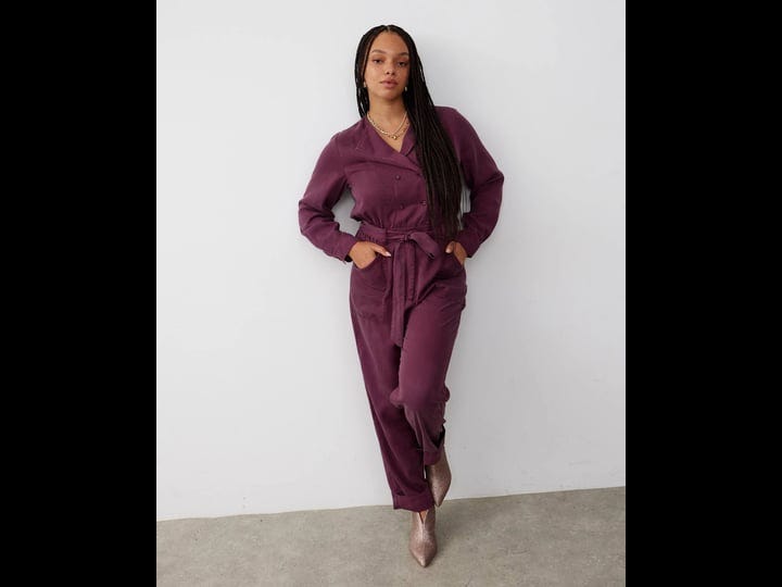 oliver-bonas-berry-purple-long-sleeve-jumpsuit-size-2-1