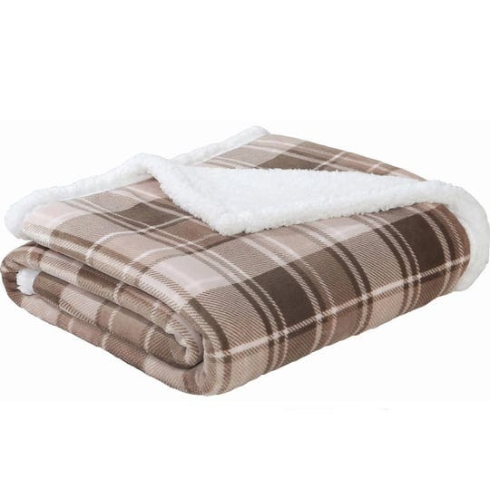 50x60-plaid-flannel-throw-blanket-brown-1