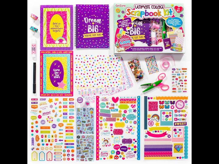 girlzone-ultimate-collage-scrapbook-kit-make-a-40-page-photo-album-scrapbook-with-stickers-more-fun--1