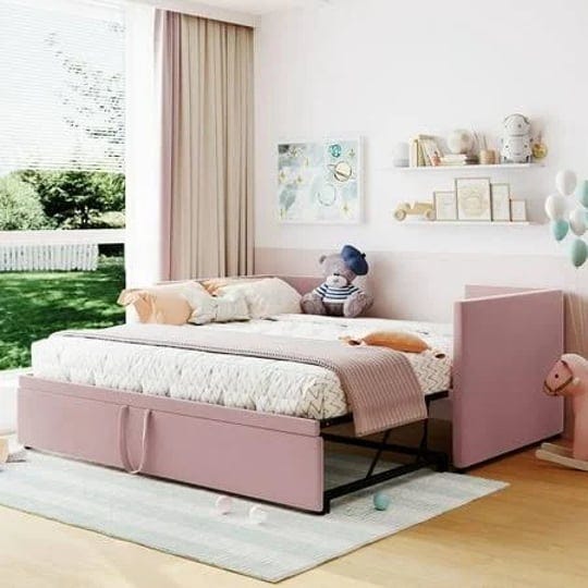 bellemave-upholstered-daybed-with-pop-up-trundle-wooden-twin-size-sofa-beds-with-extendable-trundle--1