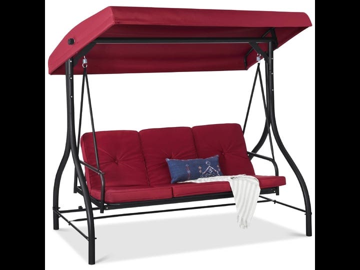 best-choice-products-3-seat-converting-outdoor-swing-with-canopy-burgundy-1