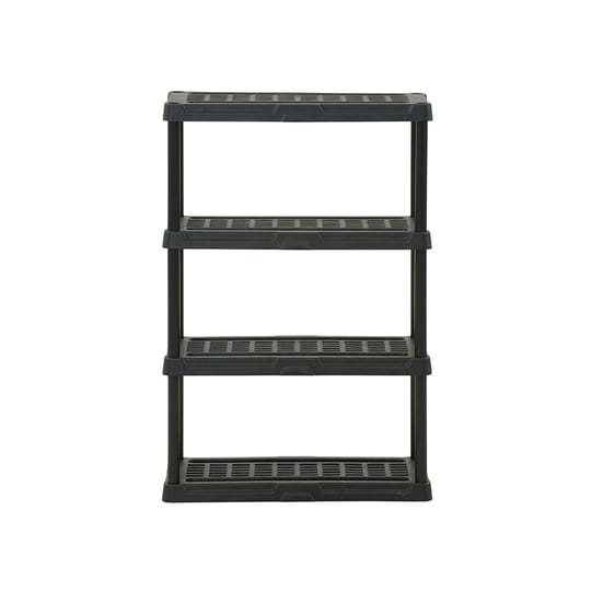 hart-4-tier-18-x-36x-53-ventilated-plastic-storage-shelf-unit-600-lbs-capacity-black-1