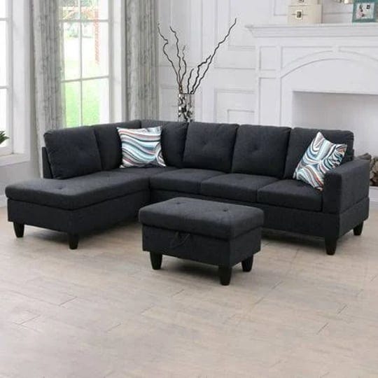 hommoo-flannel-4-seat-l-shape-sectional-couch-sofa-living-room-furniture-sets-black-greyno-ottoman-1