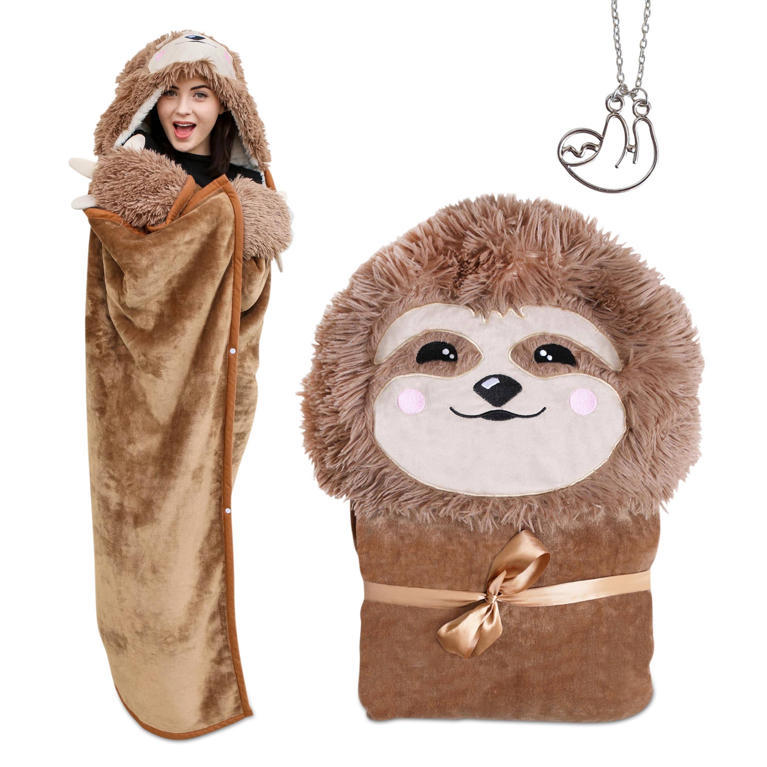 Sloth Hooded Blanket with Claw Gloves: Premium Comfort and Sloth Design | Image