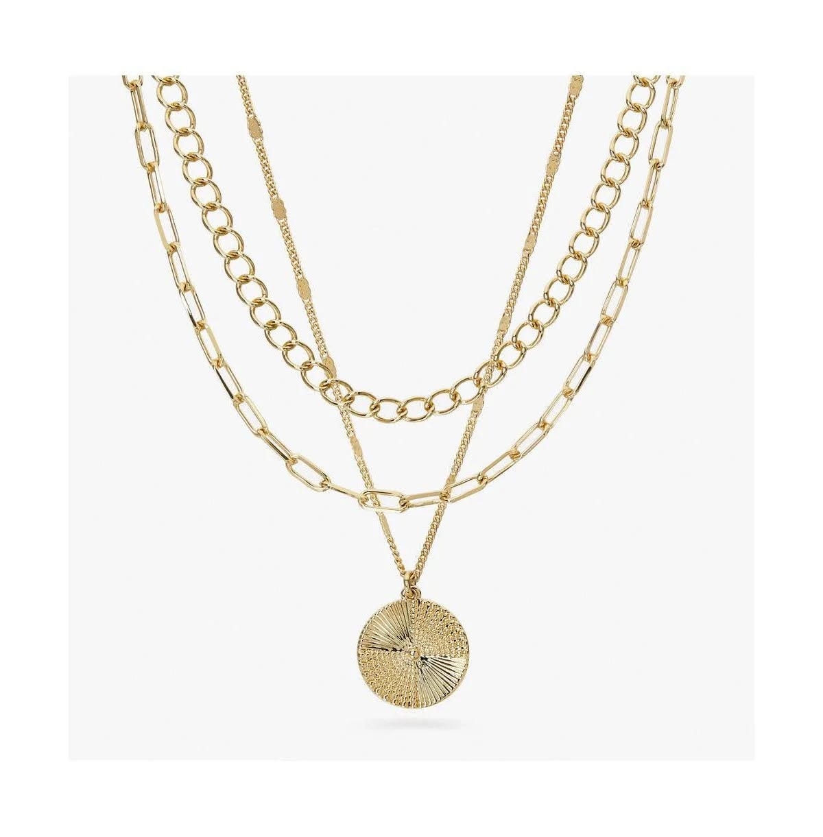Stacked Chain Gold Necklace Set | Image