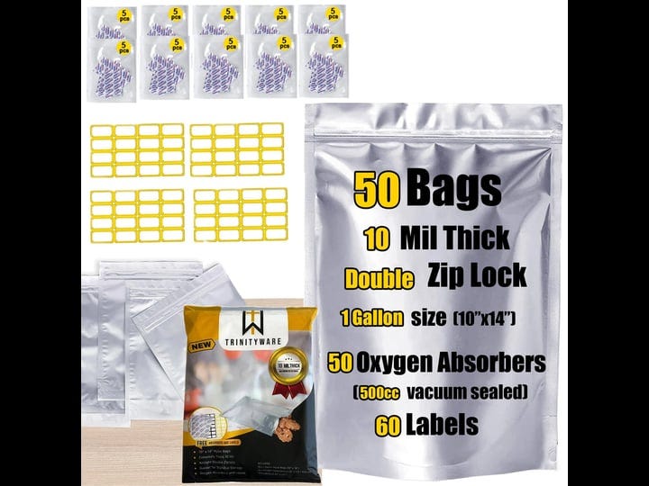 smell-proof-50-pcs-mylar-bags-1-gallon-10-mil-thick-double-ziplock-for-long-term-food-storage-with-o-1