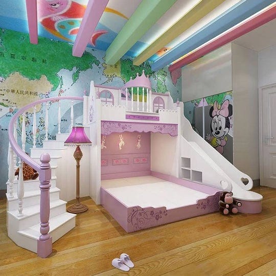 modern-beautiful-princess-castle-decorative-full-bed-for-children-1