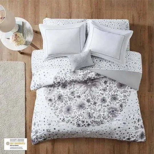 full-size-8-piece-white-grey-floral-pattern-microfiber-comforter-set-1