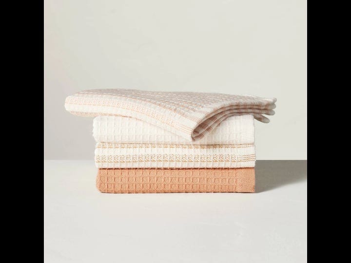 4pk-waffled-cotton-dishcloth-set-warm-tones-hearth-hand-with-magnolia-1