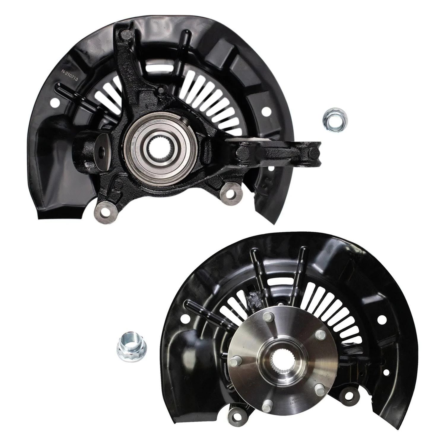 TRQ Premium Wheel Hub & Steering Knuckle Set for Sienna Men's Black | Image