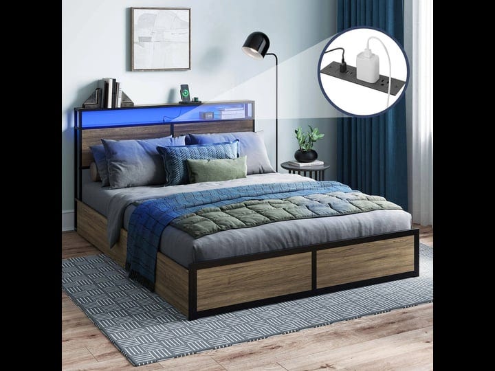 belleze-queen-size-bed-frame-with-2-tier-storage-headboard-and-4-drawers-under-bed-sturdy-metal-plat-1