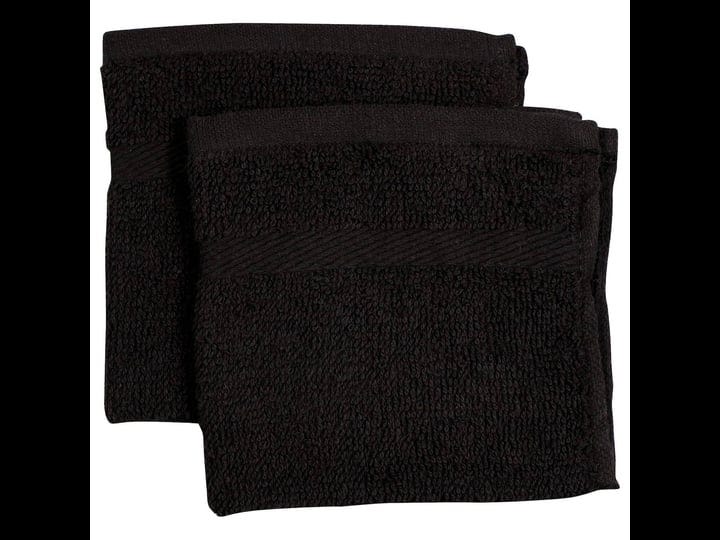 home-collection-black-cotton-washcloths-2-ct-packs-1