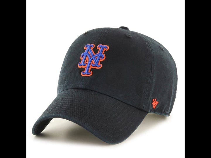 new-york-mets-47-brand-clean-up-dad-hat-black-baseball-cap-1
