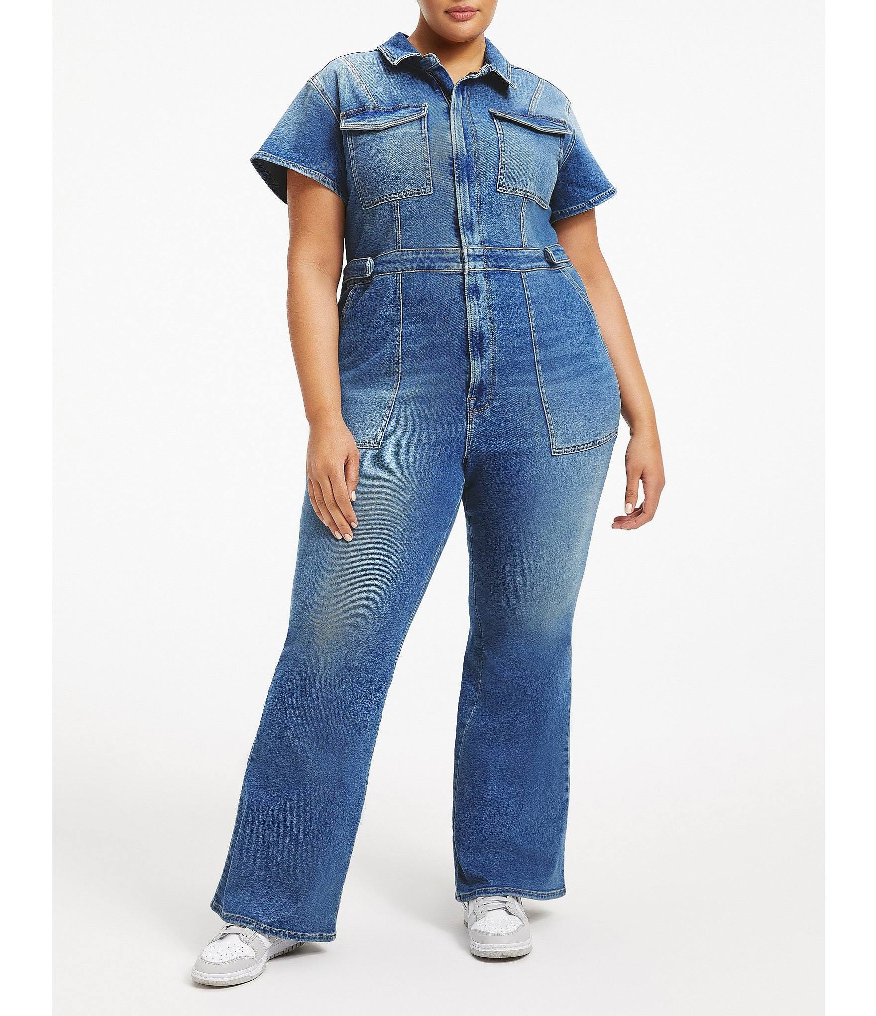 Elegant Blue Jean Jumpsuit for Casual Style | Image