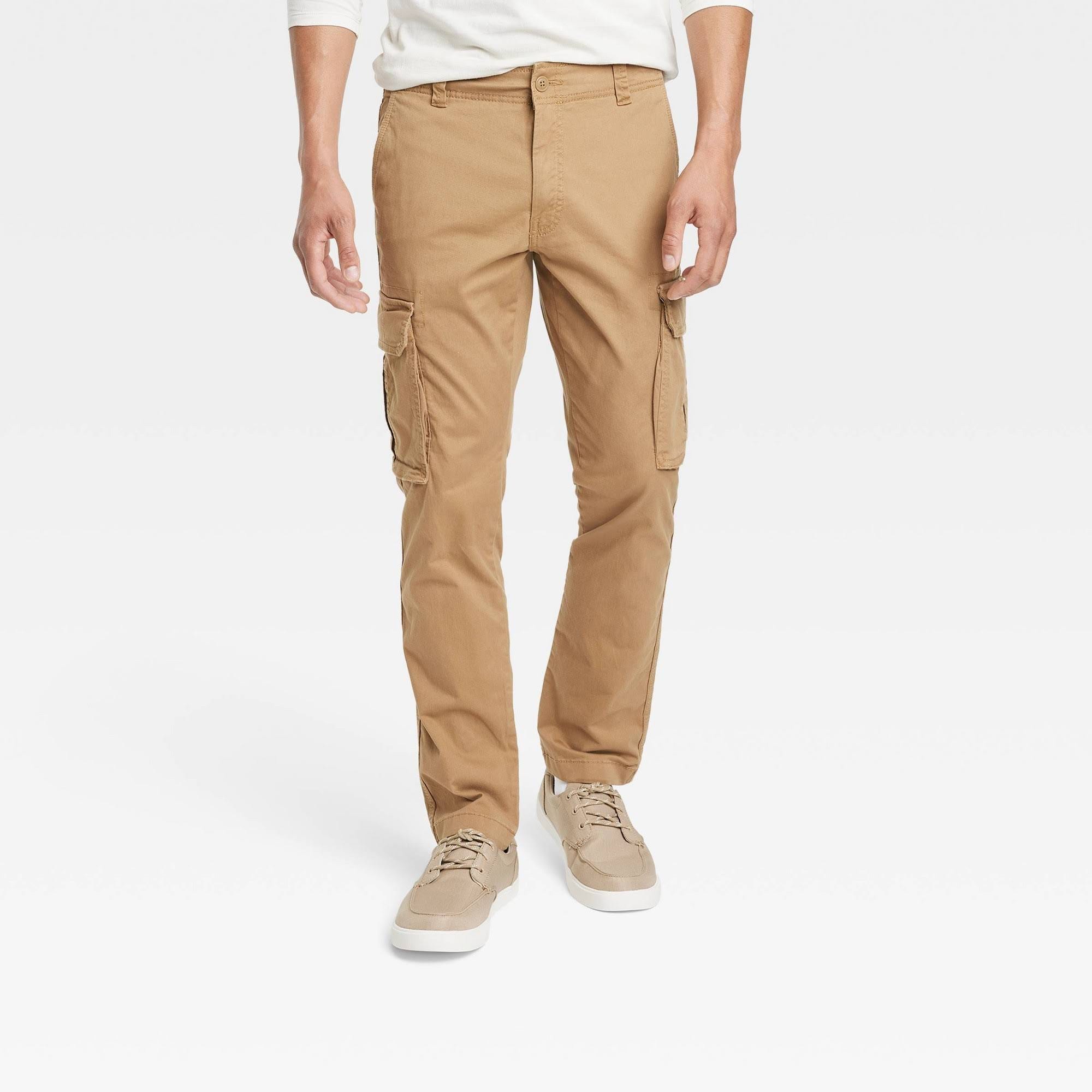 Goodfellow & Co. Men's Tan Straight Cargo Pants - Versatile Casualwear | Image