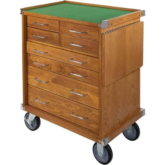 grizzly-t33821-23-8-drawer-red-oak-roller-cabinet-with-table-1