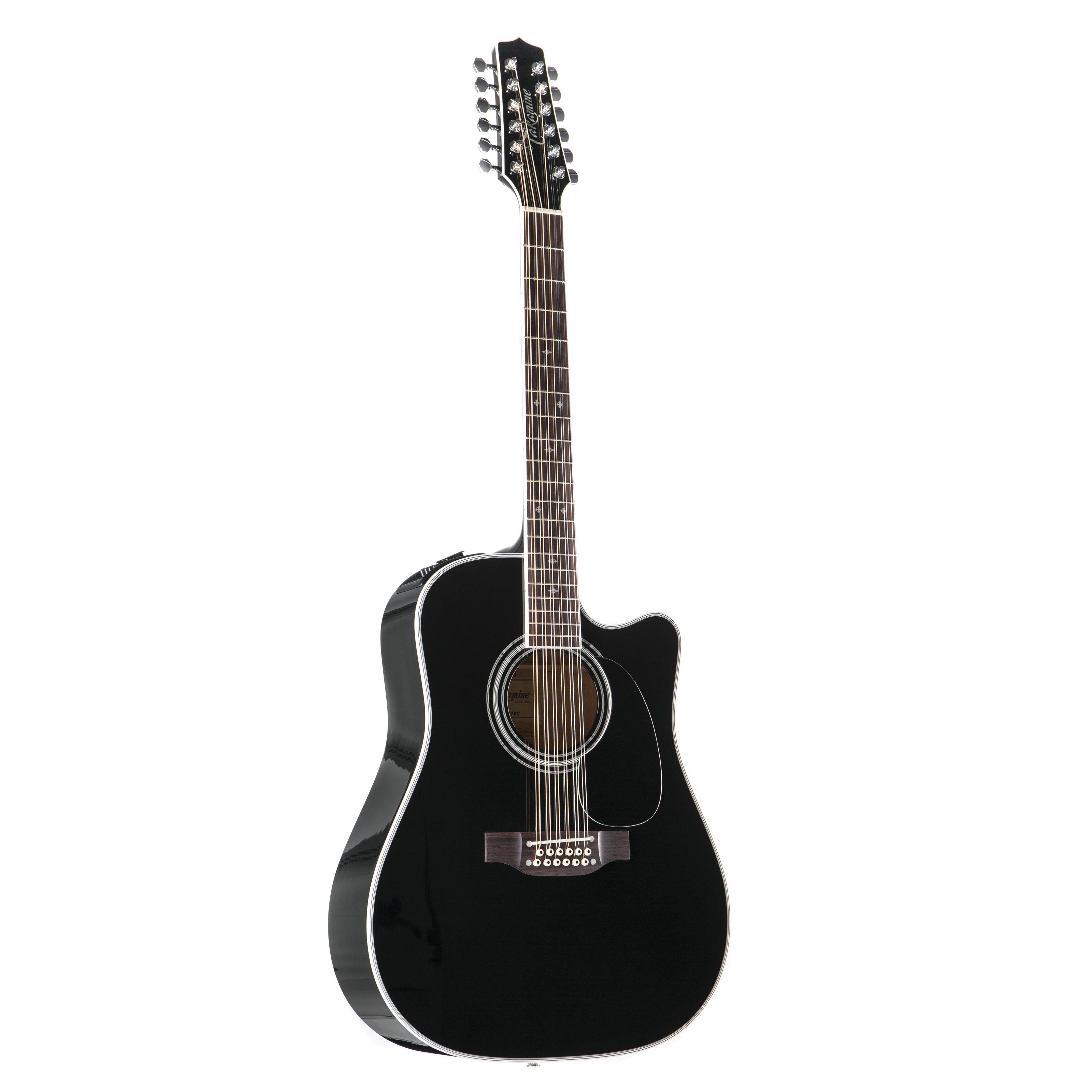 Takamine Pro Series Dreadnought 12-String Acoustic Electric Guitar - Right Handed, Black | Image