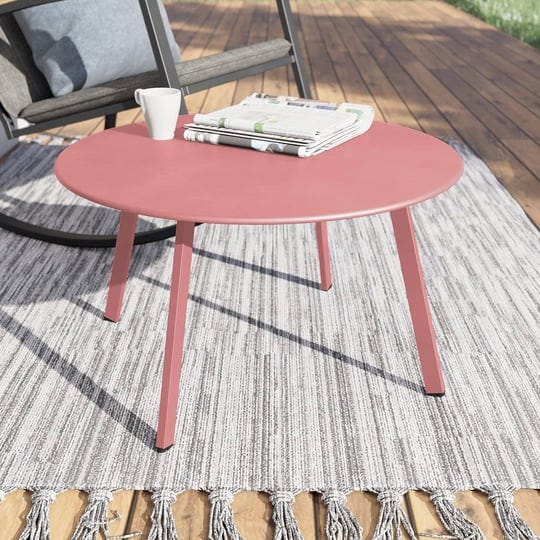 outdoor-round-steel-coffee-table-pink-1