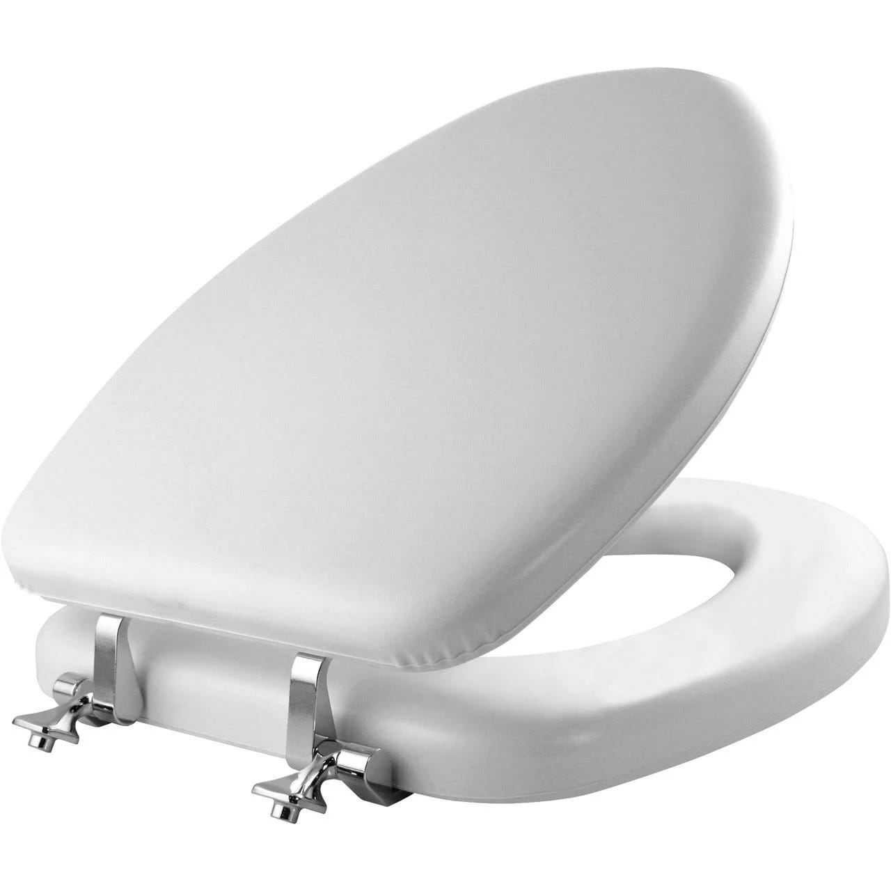 Mayfair Elongated Soft Toilet Seat with Premium Chrome Hinges | Image