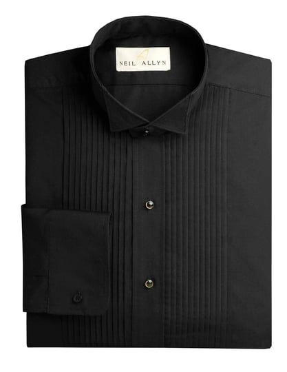 neil-allyn-mens-black-wing-collar-1-4-pleats-formal-tuxedo-shirt-1