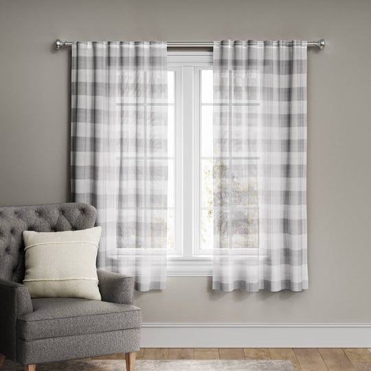 63x54-plaid-light-filtering-window-curtain-panel-gray-cream-threshold-1