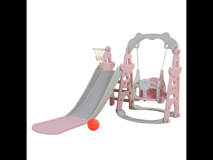nyeekoy-3-in-1-kids-slide-and-swing-set-toddler-climber-playset-indoor-outdoor-playground-pink-and-g-1
