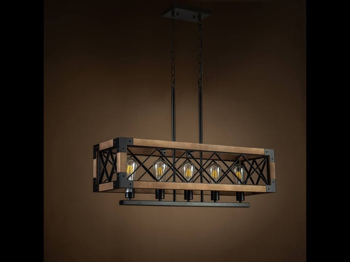 5-light-farmhouse-square-rectangle-kitchen-island-chandelier-with-solid-wood-accent-matte-black-1