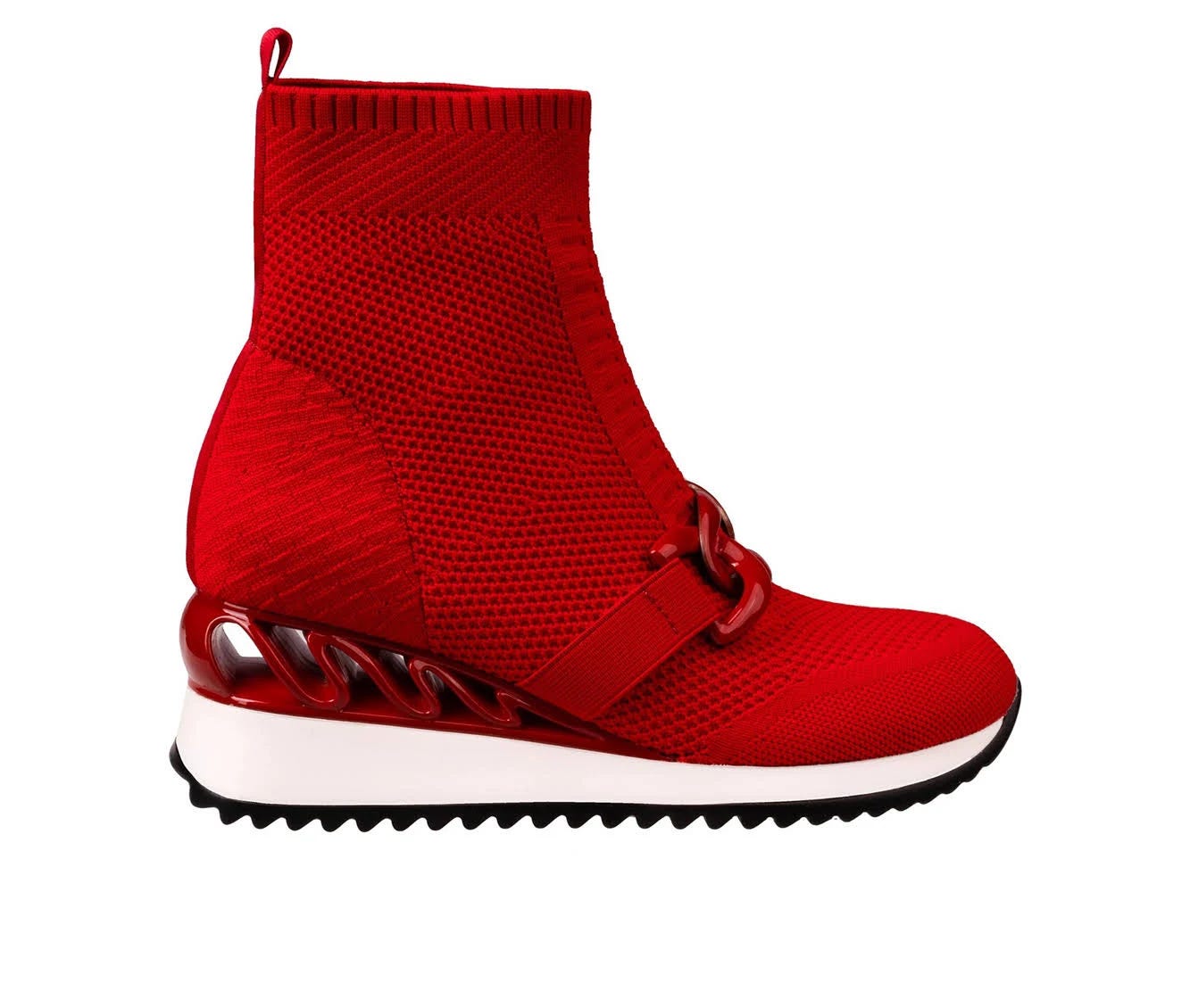 Alluring Red Sneaker Booties for Women | Image