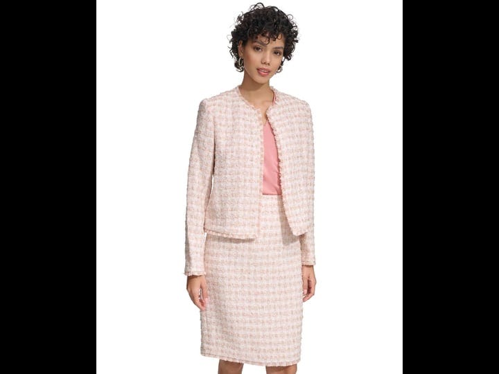 calvin-klein-womens-tweed-open-front-blazer-pristine-multi-size-7