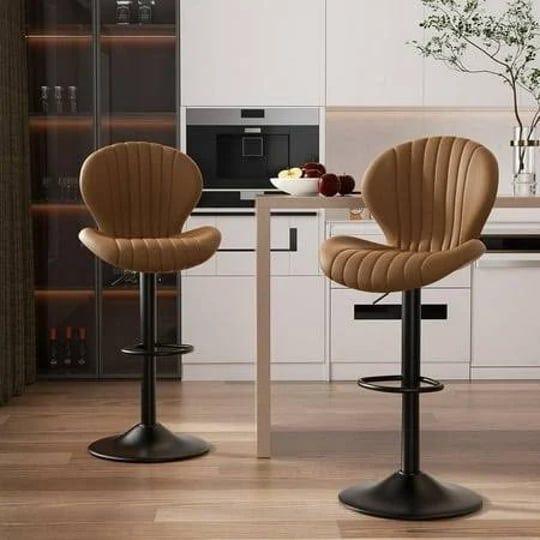 hawsaiy-modern-swivel-bar-stools-with-high-backrest-set-of-2-brown-1