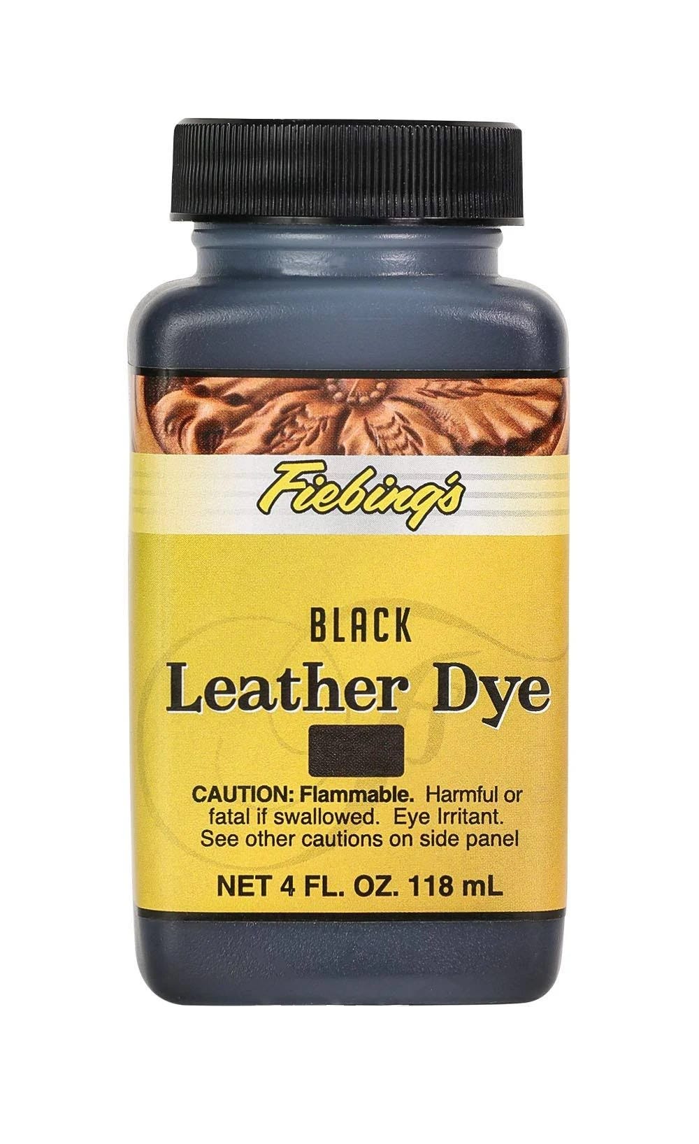 Fiebing's Alcohol-Based Black Leather Dye for Vegetable Tanned or Untreated Leather | Image